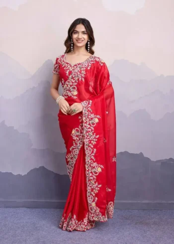 Party Wear Soft Rangoli Silk Saree