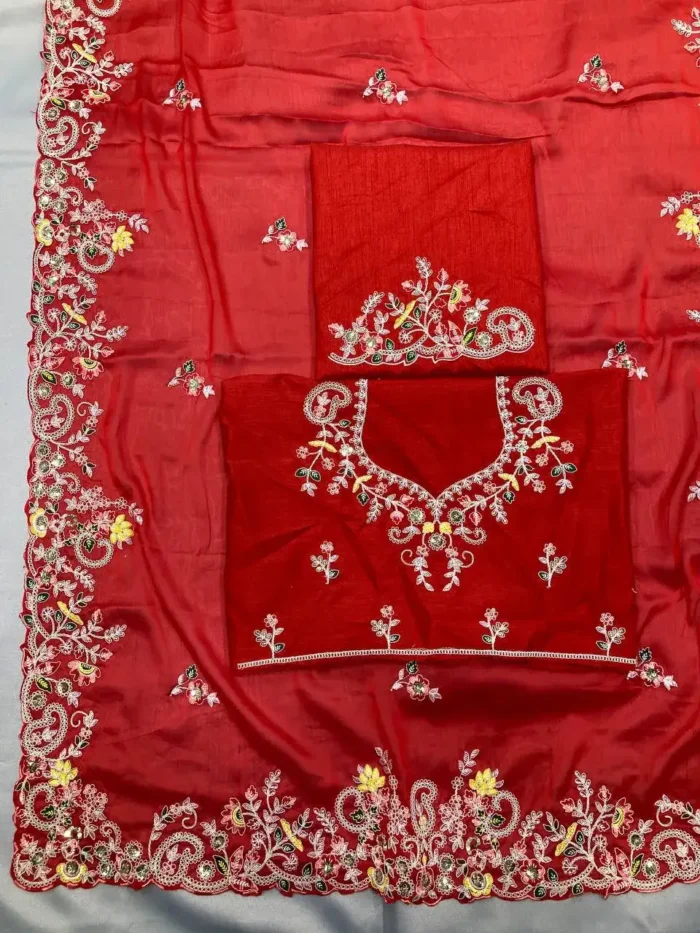 Party Wear Soft Rangoli Silk Saree