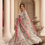 Sinon fabric Floral Printed Ready Made Gown