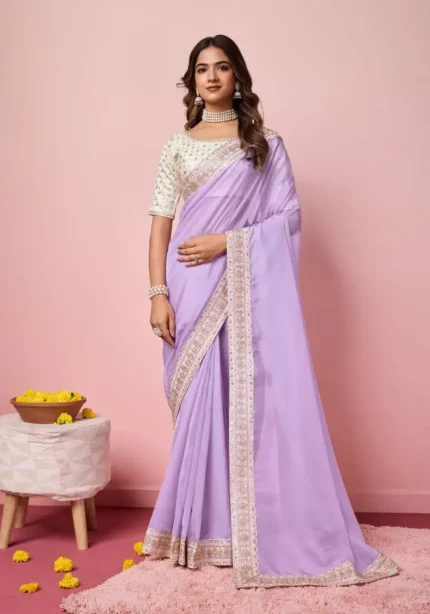 Wedding Wear Soft Taby Silk Organza Saree