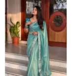 Pure Soft Tissue Zari Base Designer Wedding Saree