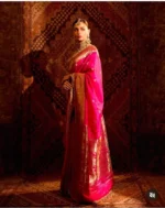 Alia Bhatt Inspired Soft Lichi Silk Saree