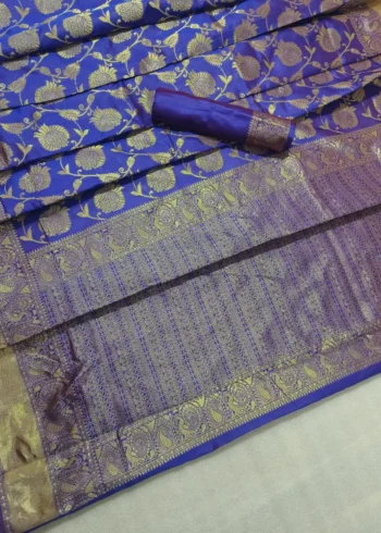 Banarasi Soft Silk Saree with Zari Work