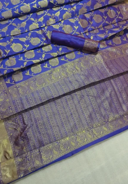 Banarasi Soft Silk Saree with Zari Work