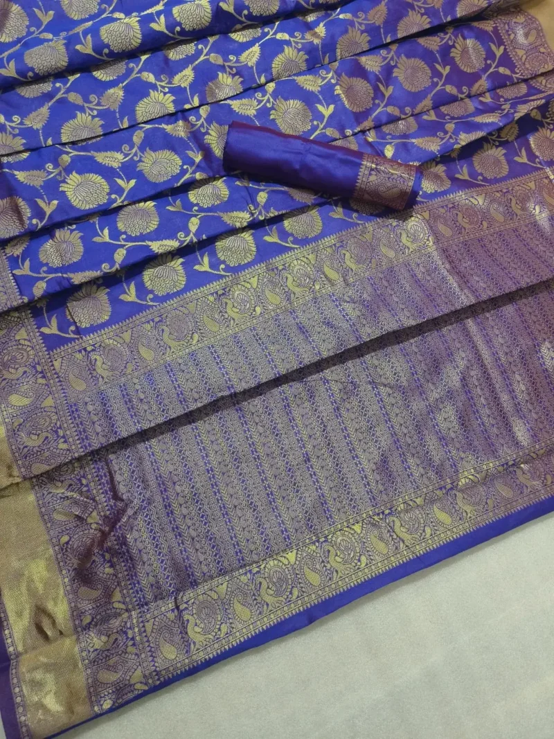 Banarasi Soft Silk Saree with Zari Work