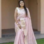 Beautiful Sequins Work Jacquard Border Soft Cotton Silk Saree