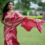 Beautiful Soft Lichi Silk Designer Saree