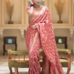 Beautiful Zari Work Banarasi Silk Saree for Wedding