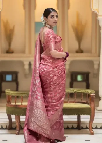 Beautiful Zari Work Banarasi Silk Saree for Wedding