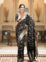 Beautiful Zari Work Banarasi Silk Saree for Wedding