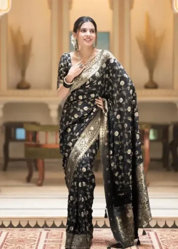 Beautiful Zari Work Banarasi Silk Saree for Wedding