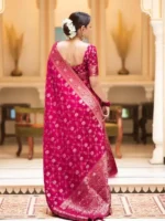 Beautiful Zari Work Banarasi Silk Saree for Wedding