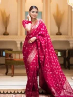 Beautiful Zari Work Banarasi Silk Saree for Wedding