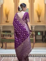 Beautiful Zari Work Banarasi Silk Saree for Wedding