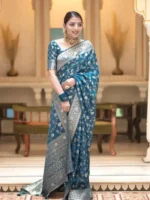 Beautiful Zari Work Banarasi Silk Saree for Wedding