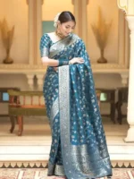 Beautiful Zari Work Banarasi Silk Saree for Wedding