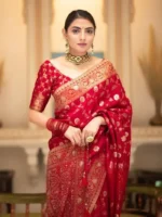 Beautiful Zari Work Banarasi Silk Saree for Wedding