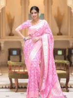 Beautiful Zari Work Banarasi Silk Saree for Wedding