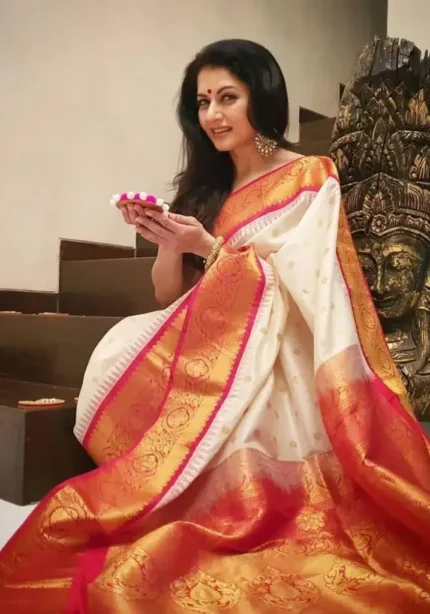 Celebrity Inspired Zari Work Banarasi Silk Saree