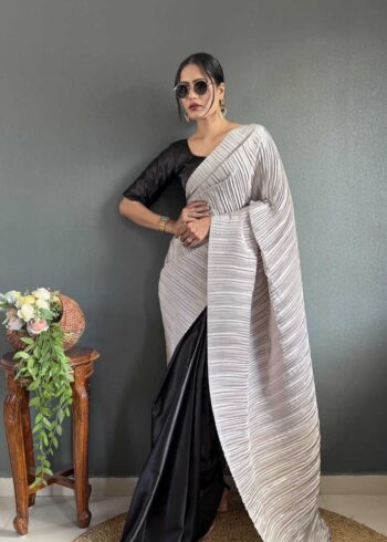 Crush Pleated Ready to Wear half Saree