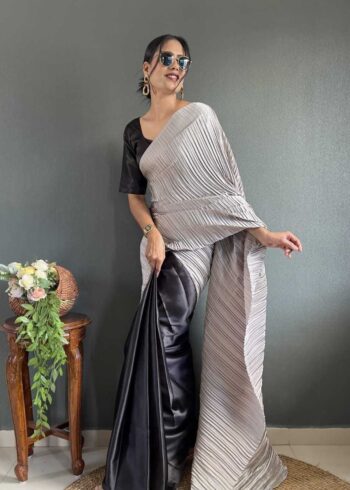 Crush Pleated Ready to Wear half Saree