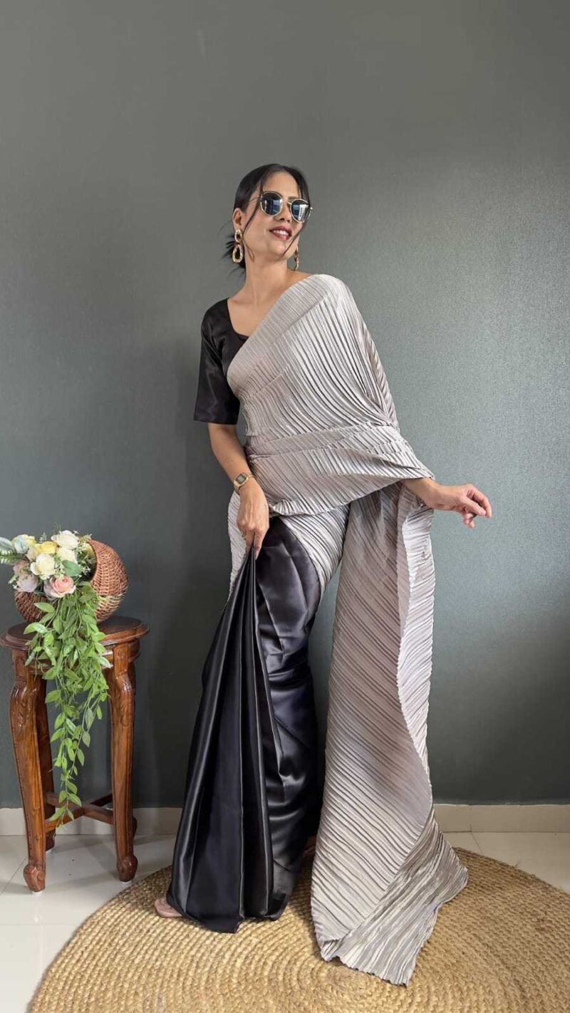 Crush Pleated Ready to Wear half Saree