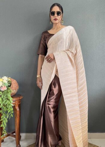 Crush Pleated Ready to Wear half Saree