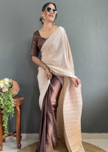 Crush Pleated Ready to Wear half Saree