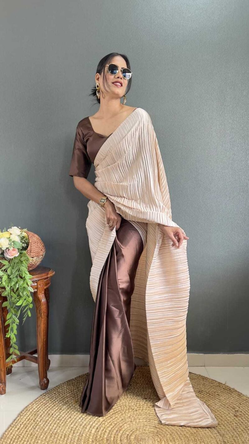 Crush Pleated Ready to Wear half Saree