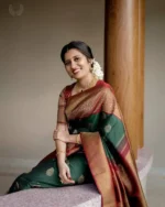 Dark Green Golden Zari Weaving Designer Silk Saree