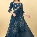 Three Wearing Style Georgette Designer Gown