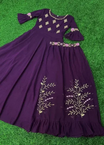 Three Wearing Style Georgette Designer Gown
