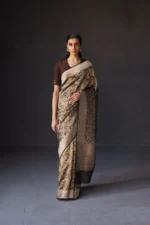 Designer Zari Work Banarasi Silk Saree for Wedding