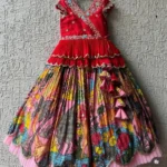 Faux Georgette Kediya Style Sequins Embroidered Lehenga for Kids