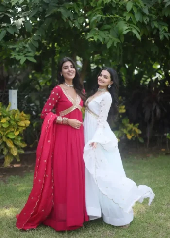 Full Sleeves Zari & Sequins Embroidered Designer Gown