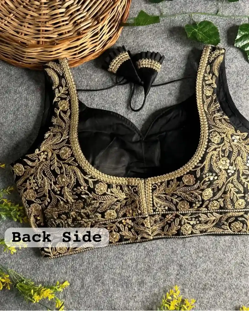 Heavy Italian Silk Embroidered Bollywood Designer Stitched Blouse