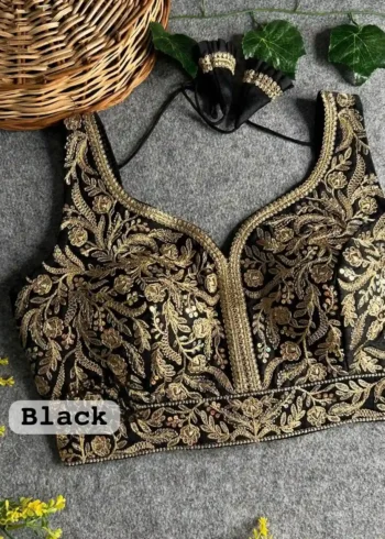 Heavy Italian Silk Embroidered Bollywood Designer Stitched Blouse
