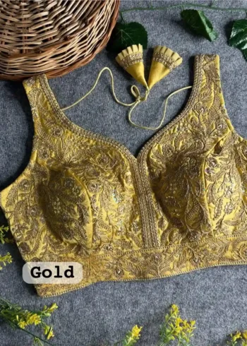 Heavy Italian Silk Embroidered Bollywood Designer Stitched Blouse