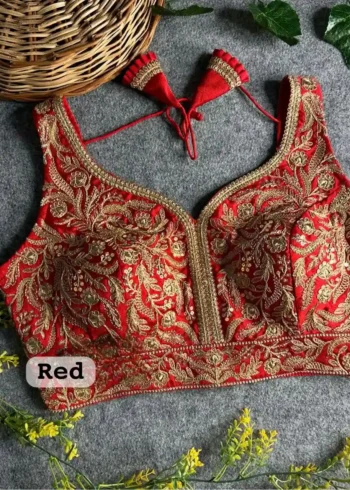 Heavy Italian Silk Embroidered Bollywood Designer Stitched Blouse