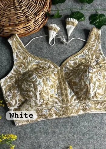 Heavy Italian Silk Embroidered Bollywood Designer Stitched Blouse