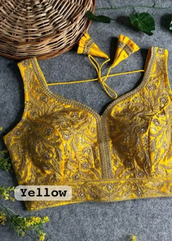 Heavy Italian Silk Embroidered Bollywood Designer Stitched Blouse