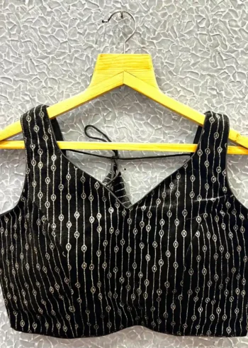 Heavy Velvet Foil Printed Stylish Designer Blouse for women