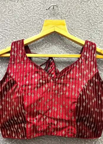 Heavy Velvet Foil Printed Stylish Designer Blouse for women