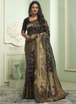 Jacquard Border Zari Work Banaras silk saree