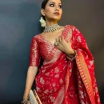 Jacquard Work Soft Lichi Silk Saree for Wedding