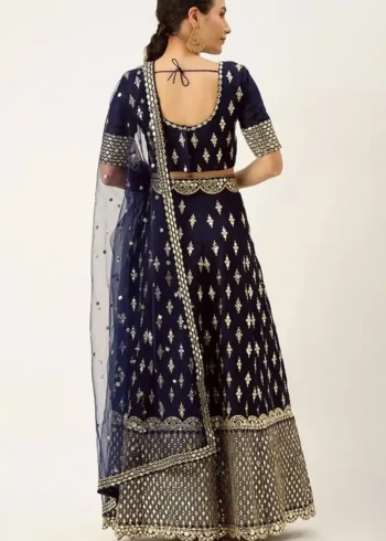 Jari & Sequins Embroidered Dola Silk Lehenga Choli for Party