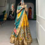 Kalamkari Print with Weaving Border Printed Lehenga Choli