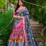 Kalamkari Print with Zari Weaving Border Lehenga Choli