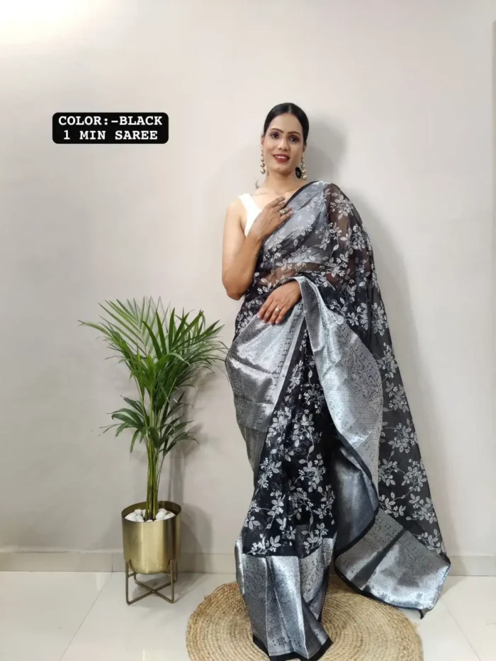 Kanchipuram Ready to Wear Designer Organza Saree