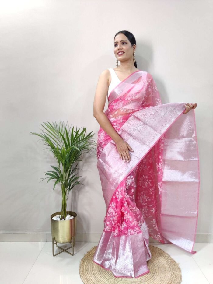 Kanchipuram Ready to Wear Designer Organza Saree